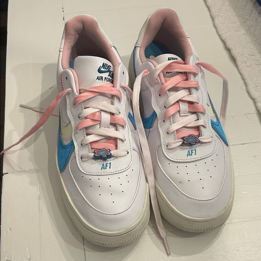 Nike womens Sneakers - White, Blue, and Pink